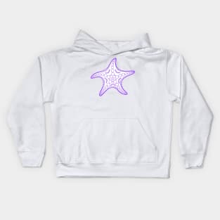 Starfish (purple/white) Kids Hoodie